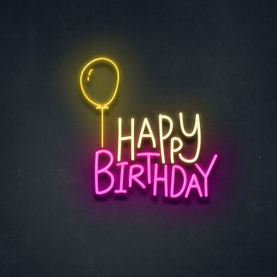 Happy Birthday LED Neon Sign - Neon Direct