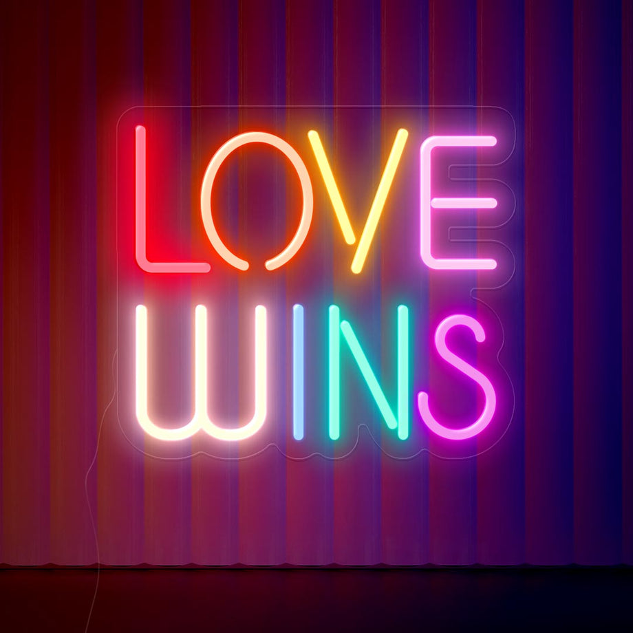 Love Wins' Glass Neon Sign