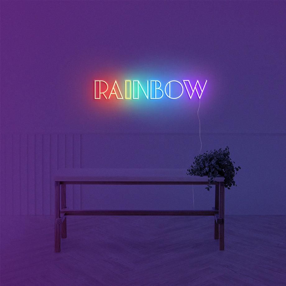 Rainbow Neon Sign